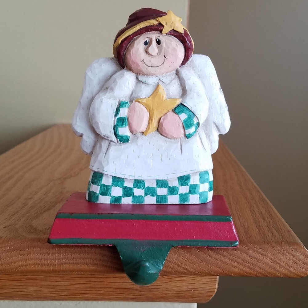 Vintage Midwest Angel Christmas Stocking Hanger